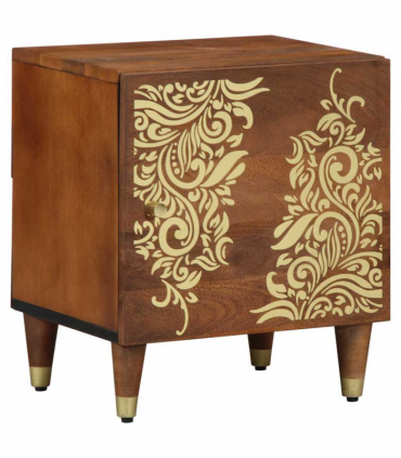 vidaXL Bedside Cabinet Honey brown 40 x 33 x 46 cm Solid mango wood