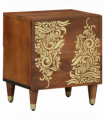 vidaXL Bedside Cabinet Honey brown 40 x 33 x 46 cm Solid mango wood