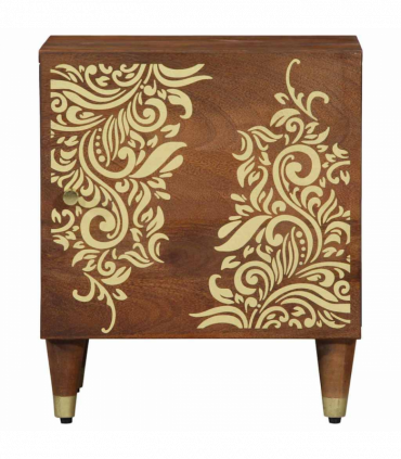 vidaXL Bedside Cabinet Honey brown 40 x 33 x 46 cm Solid mango wood