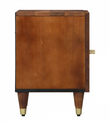 vidaXL Bedside Cabinet Honey brown 40 x 33 x 46 cm Solid mango wood