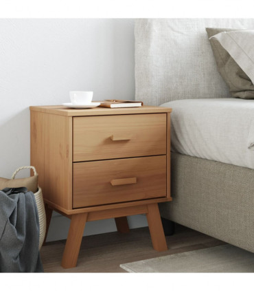 vidaXL Bedside Cabinet OLDEN Brown Solid Wood Pine