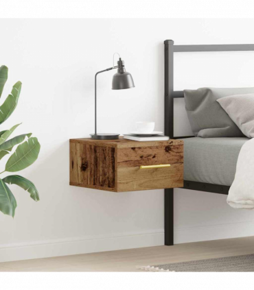 vidaXL Bedside Cabinet Old wood 35 x 35 x 20 cm Engineered Wood