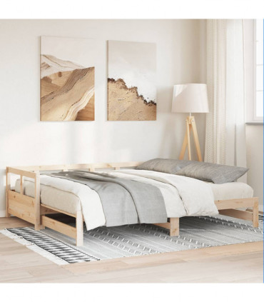 vidaXL Daybed without Mattress 90x190 cm Solid Wood Pine