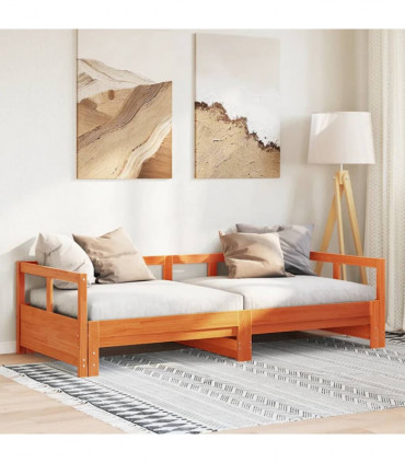 vidaXL Daybed without Mattress Wax Brown 80x200 cm Solid Wood Pine