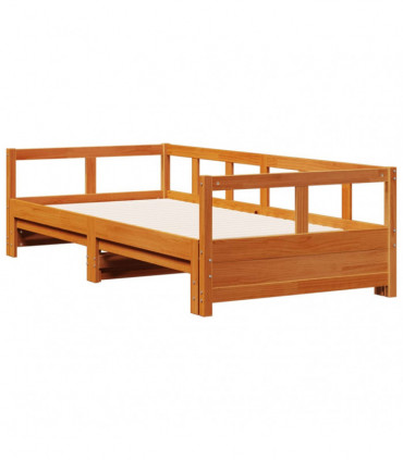 vidaXL Daybed without Mattress Wax Brown 80x200 cm Solid Wood Pine
