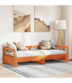 vidaXL Daybed without Mattress Wax Brown 90x190 cm Solid Wood Pine