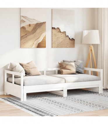 vidaXL Daybed without Mattress White 80x200 cm Solid Wood Pine