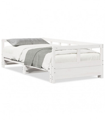 vidaXL Daybed without Mattress White 80x200 cm Solid Wood Pine