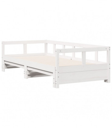 vidaXL Daybed without Mattress White 80x200 cm Solid Wood Pine