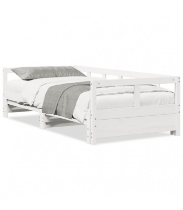 vidaXL Daybed without Mattress White 90x200 cm Solid Wood Pine