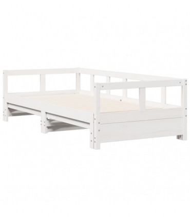 vidaXL Daybed without Mattress White 90x200 cm Solid Wood Pine