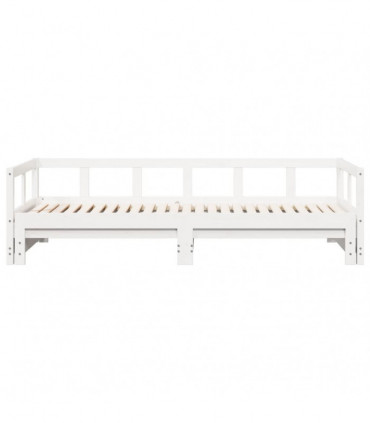 vidaXL Daybed without Mattress White 90x200 cm Solid Wood Pine