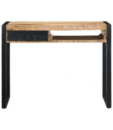 vidaXL Desk 100x50x75 cm Solid Rough Wood Mango