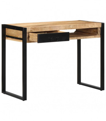 vidaXL Desk 100x50x75 cm Solid Rough Wood Mango