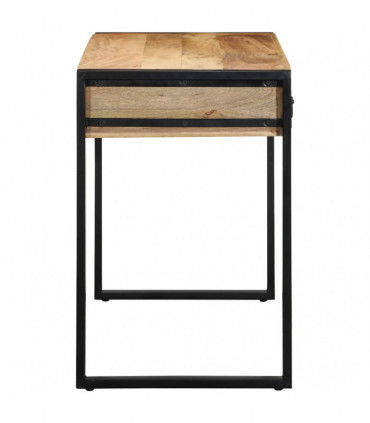vidaXL Desk 100x50x75 cm Solid Rough Wood Mango