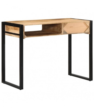 vidaXL Desk 100x50x75 cm Solid Rough Wood Mango