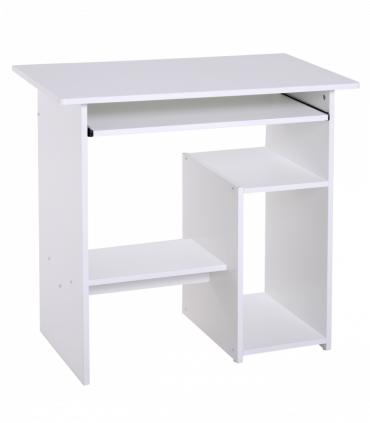 Computer Desk, 73.5H cm-White, Thick particleboard, 80L x 45W, Melamine Surface