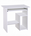Computer Desk, 73.5H cm-White, Thick particleboard, 80L x 45W, Melamine Surface