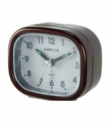 Amplus Travel White Dial Luminous Hands Burgundy Alarm Clock PT182B