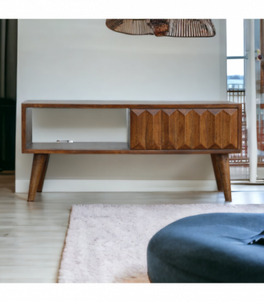 Artisan Furniture Solid Wood Chestnut Prism Sliding Media Unit