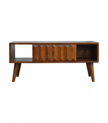 Artisan Furniture Solid Wood Chestnut Prism Sliding Media Unit