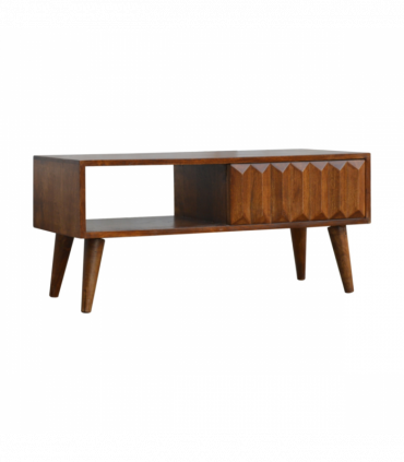 Artisan Furniture Solid Wood Chestnut Prism Sliding Media Unit
