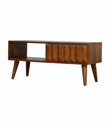 Artisan Furniture Solid Wood Chestnut Prism Sliding Media Unit