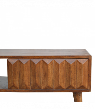 Artisan Furniture Solid Wood Chestnut Prism Sliding Media Unit