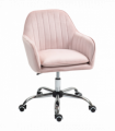 HOMCOM Office Chair, Swivel Desk Chair w/ Adjustable Height, Pink