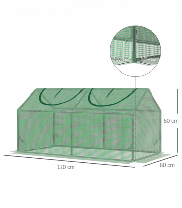 Mini Greenhouse, with Durable PE Cover, 119x60x60cm