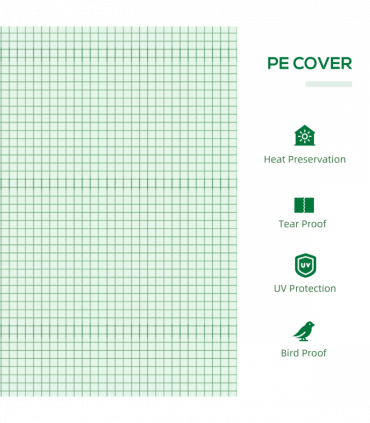 Mini Greenhouse, with Durable PE Cover, 119x60x60cm