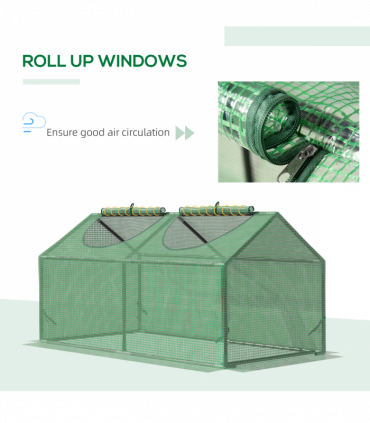 Mini Greenhouse, with Durable PE Cover, 119x60x60cm