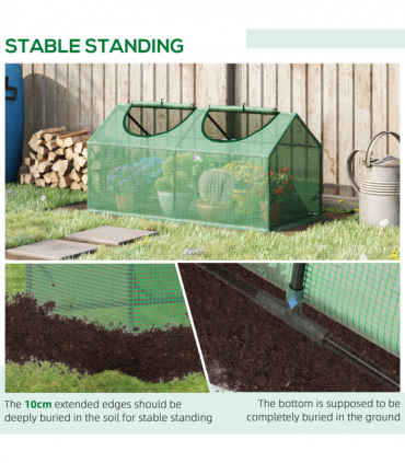 Mini Greenhouse, with Durable PE Cover, 119x60x60cm