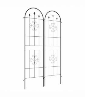 Outsunny Set of 2 Metal Trellis for Climbing Plants, Arrow Design