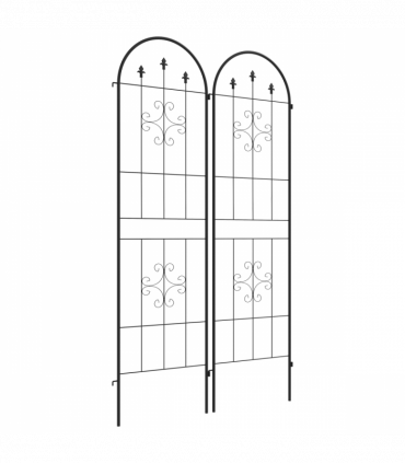 Outsunny Set of 2 Metal Trellis for Climbing Plants, Arrow Design