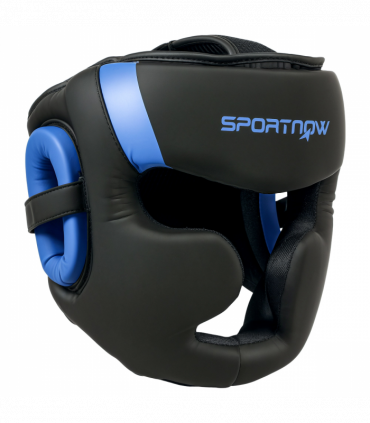 SPORTNOW Boxing Headguard w/ Adjustable Strap for Sparring Kickboxing, Blue