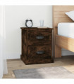 vidaXL Bedside Cabinet Smoked Oak 39x39x47.5 cm Engineered Wood