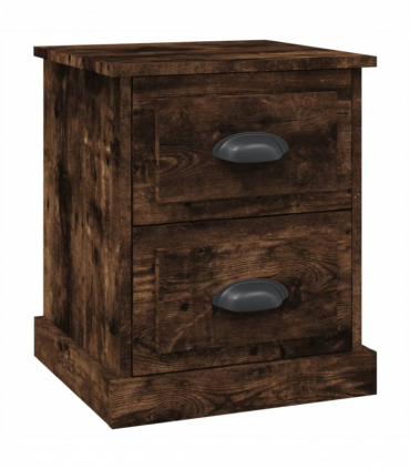 vidaXL Bedside Cabinet Smoked Oak 39x39x47.5 cm Engineered Wood