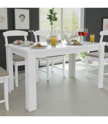 vidaXL Dining Table 140x80x75 cm White