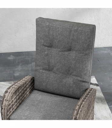 Outsunny 3 PCs Rattan Chaise Lounge Sofa Set w/ Cushion for Patio Yard Porch