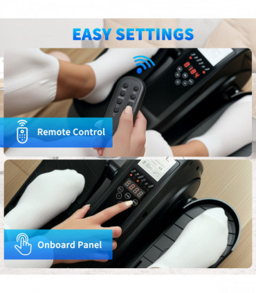 SPORTNOW Under Desk Elliptical Machine Pedal Exerciser w/ 10 Speeds, Black