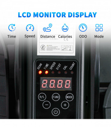 SPORTNOW Under Desk Elliptical Machine Pedal Exerciser w/ 10 Speeds, Black