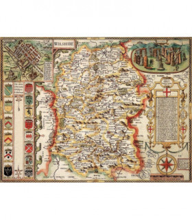 Wiltshire Historical Map 1000 Piece Jigsaw Puzzle (1610)