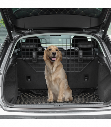 Dog Guard for Car Boot Adjustable Mesh Barrier Pet Headrest, 90-120W x 40.5H cm