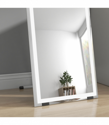 LED Lighted Full Length Mirror Dimmable Body Mirror White 40W x 2.9D x 150Hcm