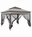 Outsunny Garden Folding Tent Heavy Duty Pop Up Gazebo for Party Light Grey