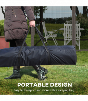 Outsunny Garden Folding Tent Heavy Duty Pop Up Gazebo for Party Light Grey