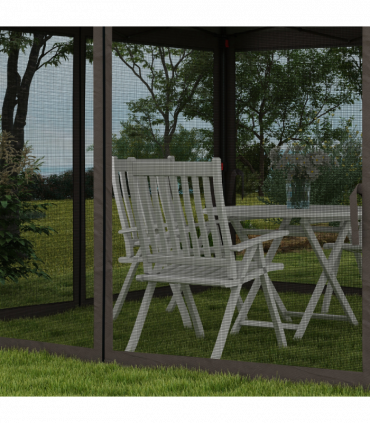 Outsunny Garden Folding Tent Heavy Duty Pop Up Gazebo for Party Light Grey