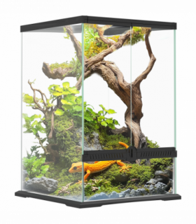 PawHut Glass Reptile Terrarium, 40L Vivarium for Lizards Frogs Snakes Turtles