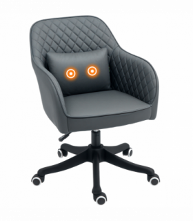 Vinsetto Office Chair with Rechargeable Vibration Massage, Grey